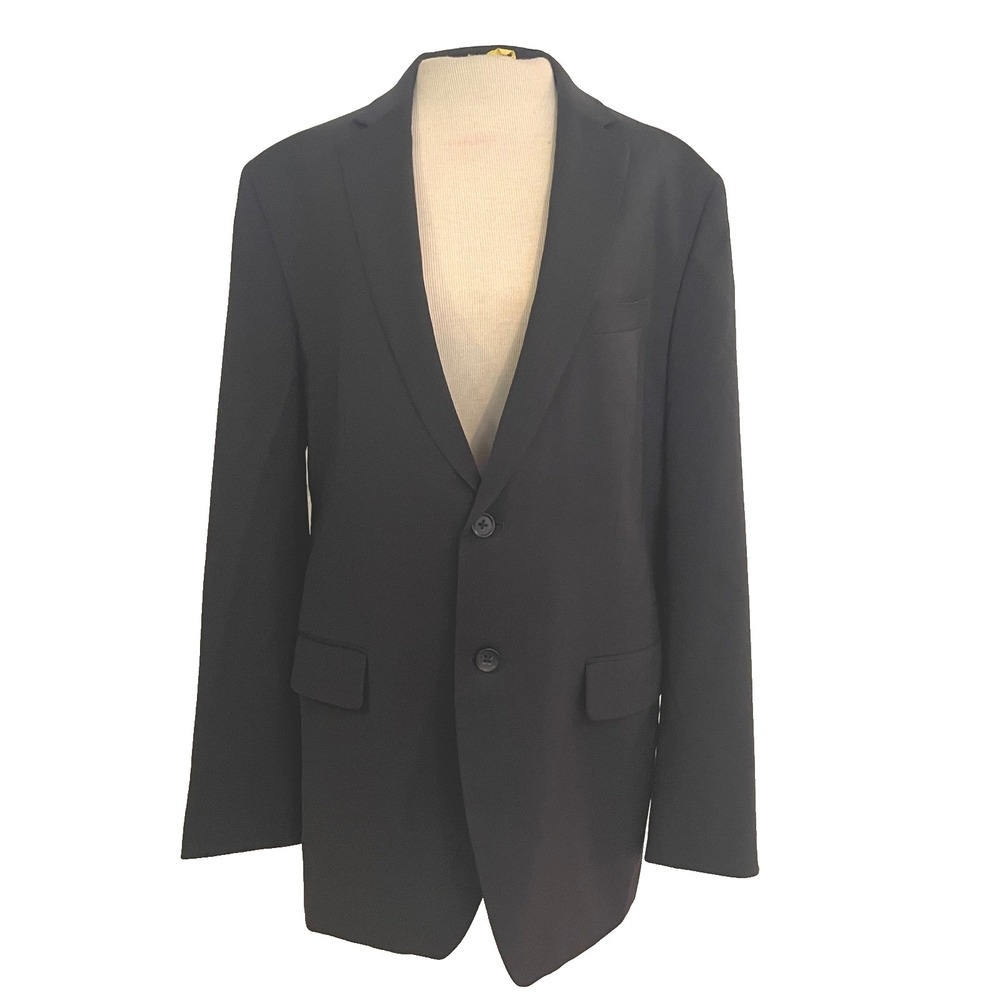 Banana Republic Classic Navy Two Button Wool Blazer Coat Mens Size 44R Business